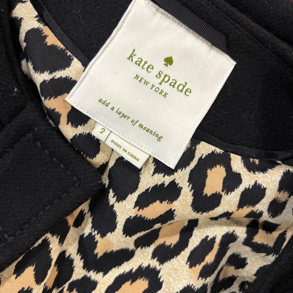 Kate Spade Etta Bow Wool Coat Sz 2 - Picture 8 of 10